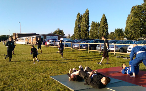 Outdoor BJJ and Kick Boxing Training